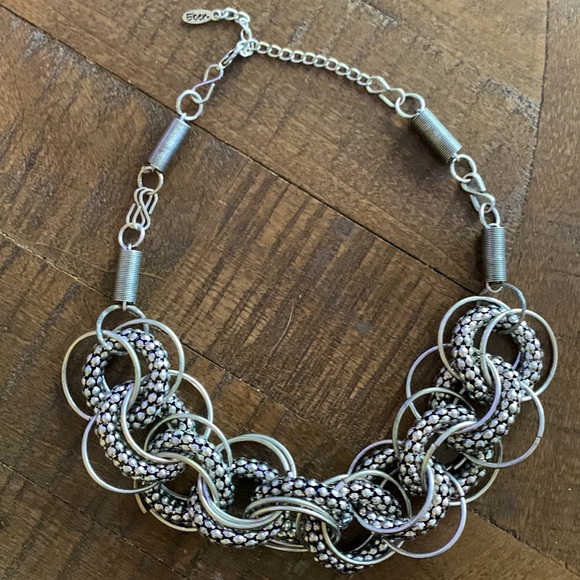 Eben Silver Circle Necklace - Picture 7 of 7